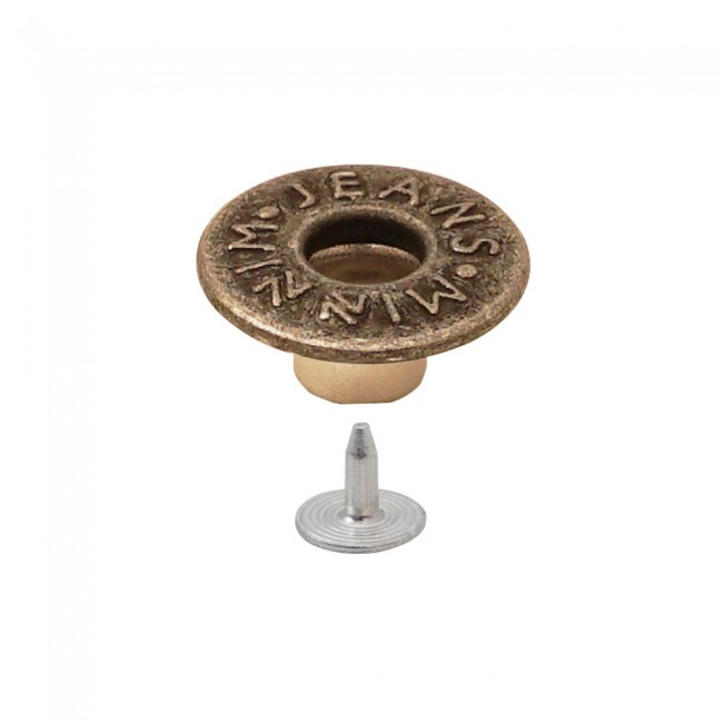 Bottone per Jeans con Cappuccio Cavo — Bottoni per Jeans, dettaglio, Ata Buttons Turchia
