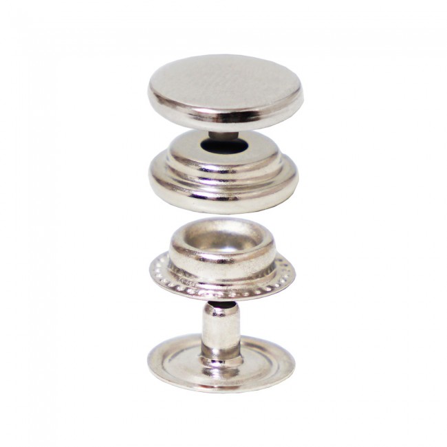 Bottone a Pressione VT2 con Cappuccio Moneta — Bottoni a Pressione, dettaglio, Ata Buttons Turchia