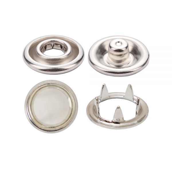 Bottone a Pressione a Griffe con Cappuccio Trasparente — bottoni a pressione all'ingrosso, fabbrica Ata Buttons Turchia
