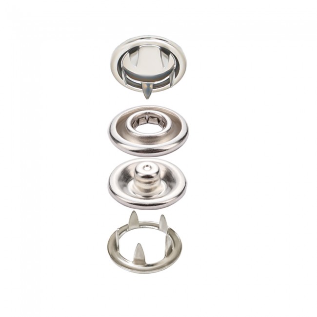Bottone a Pressione a Griffe Inox con Cappuccio — Bottoni a Pressione, dettaglio, Ata Buttons Turchia