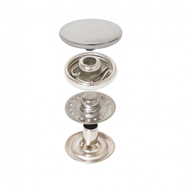 Mini Bottone a Pressione a Molla VT2 con Cappuccio Moneta Bombato — Bottoni a Pressione, dettaglio, Ata Buttons Turchia