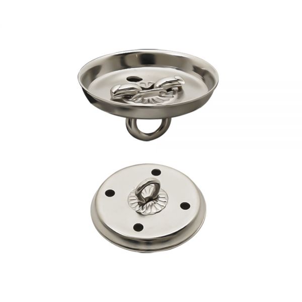 Bottone con Asola in Filo Metallico — bottoni e rinforzi metallici all'ingrosso, fabbrica Ata Buttons Turchia